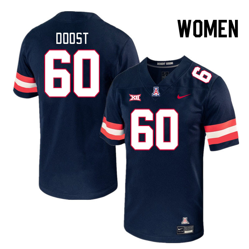 Women #60 Alexander Doost Arizona Wildcats Big 12 Conference College Football Jerseys Stitched-Navy